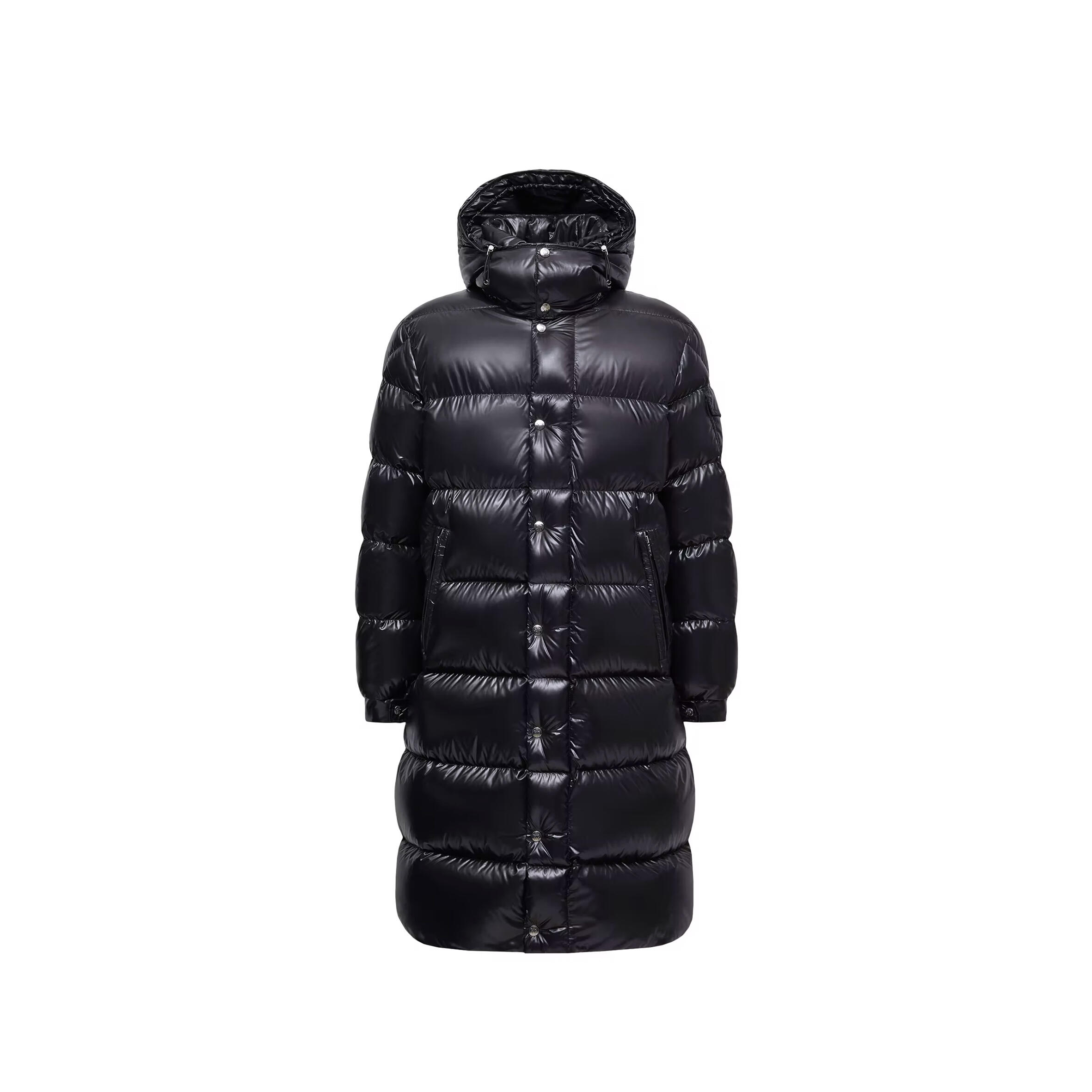 MONCLER HANOVERIAN HOODED SQUARE-QUILTED LONG DOWN JACKET K20911C00006C0081
